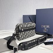 Okify Safari Bag With Strap Beige And Black Dior Oblique Jacquard - 6