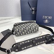 Okify Safari Bag With Strap Beige And Black Dior Oblique Jacquard - 2