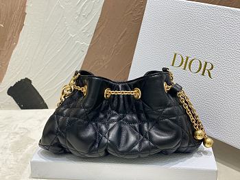 Okify Small Dior Ammi Bag Black Supple Macrocannage Lambskin