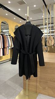 Okify Max Mara Camel Colour Robe Coat Black  - 3