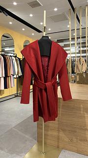 Okify Max Mara Camel Colour Robe Coat Red - 5