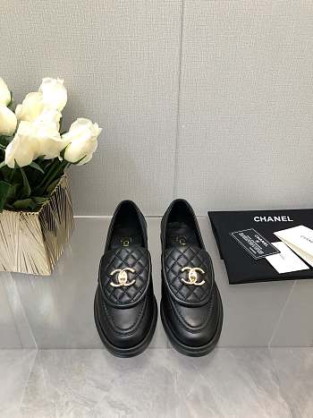 Okify CC Loafers Black Gold Hardware