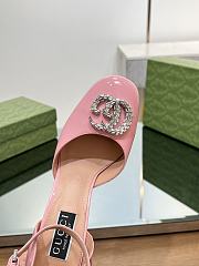 Okify Gucci Platform Pump With Double G Pink Patent Leather - 5