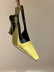 Okify YSL Square Pointed Toe Slingback High Heels 13589 - 3