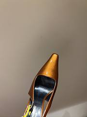 Okify YSL Square Pointed Toe Slingback High Heels 13590 - 6