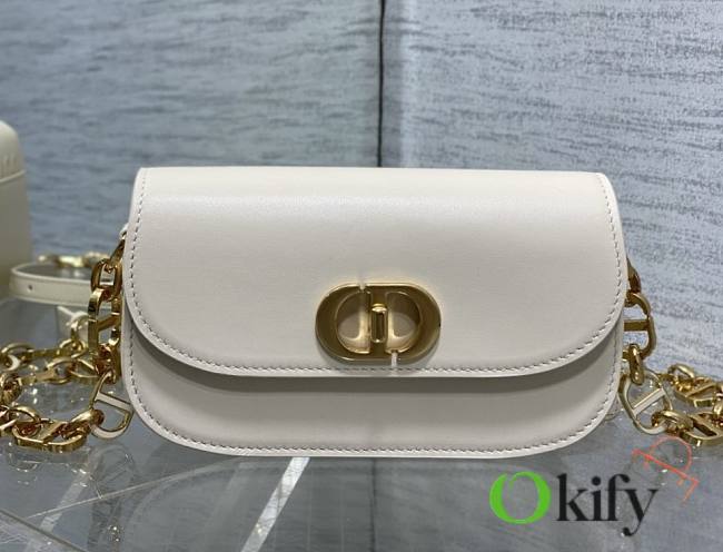 Okify Dior Small 30 Montaigne Avenue Bag Beige Box Calfskin - 1