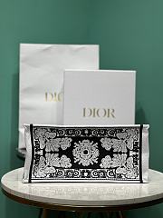 Okify Medium Dior Book Tote Black And White Butterfly Bandana Embroidery - 4