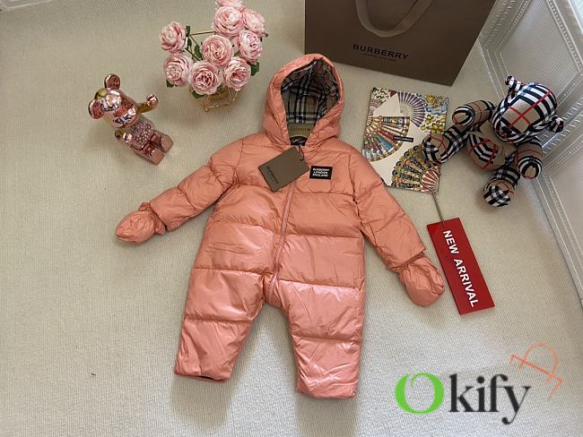 Okify Burberry Snowsuit Baby Pink - 1