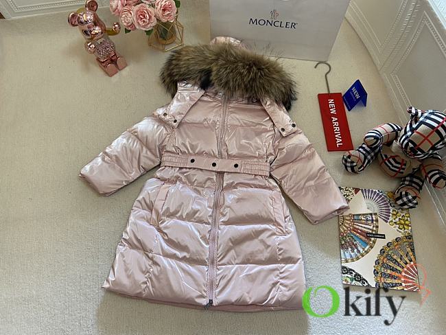 Okify Moncler Coat Pink 13617 - 1