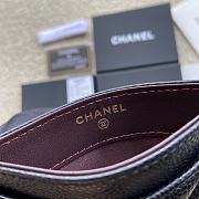 Okify Chanel Card Holder Quilted Diamond Caviar Black Gold - 5