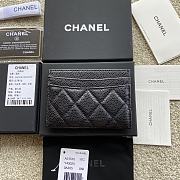 Okify Chanel Card Holder Quilted Diamond Caviar Black Gold - 3