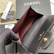 Okify Chanel Classic Card Holder Quilted Diamond Lambskin Black Gold - 3