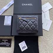 Okify Chanel Classic Small Flap Wallet Quilted Diamond Lambskin Black Gold - 4