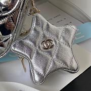 Okify Chanel Star Backpack Coin Purse Lambskin Metallic Silver - 6