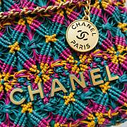 Okify Chanel 22 Mini Handbag Calfskin Macrame Gold Tone Metal - 2