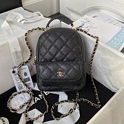 Okify Chanel Backpack Quilted Diamond Caviar Black  - 1