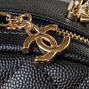 Okify Chanel Backpack Quilted Diamond Caviar Black  - 4