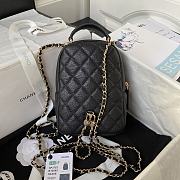 Okify Chanel Backpack Quilted Diamond Caviar Black  - 6