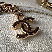 Okify Chanel Backpack Quilted Diamond Caviar White - 4