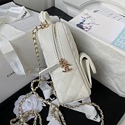 Okify Chanel Backpack Quilted Diamond Caviar White - 2