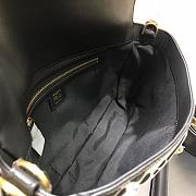 Okify Fendi Baguette Large Black Leather Bag - 3