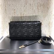 Okify Fendi Baguette Large Black Leather Bag - 2