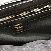 Okify Fendi Baguette Large Black Leather Bag - 4