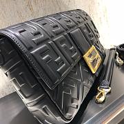 Okify Fendi Baguette Large Black Leather Bag - 6
