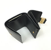 Okify Fendi Baguette Micro Trifold Black Nappa Leather Wallet - 6