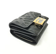 Okify Fendi Baguette Micro Trifold Black Nappa Leather Wallet - 2