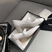 Okify Chanel Leather Sandal White 13772 - 4