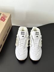 Okify New Balance 574 x Miu Miu Denim Sneakers White 13779 - 3