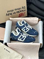 Okify New Balance 574 x Miu Miu Denim Sneakers 13778 - 1