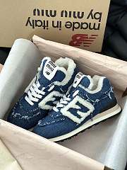 Okify New Balance 574 x Miu Miu Denim Sneakers 13778 - 6