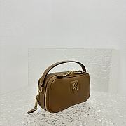 Okify Miumiu Leather Shoulder Bag Brown - 5