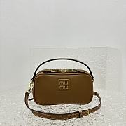 Okify Miumiu Leather Shoulder Bag Brown - 4