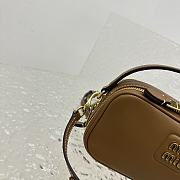 Okify Miumiu Leather Shoulder Bag Brown - 3