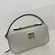 Okify Miumiu Leather Shoulder Bag White - 5