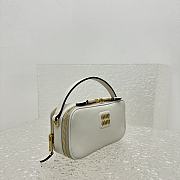 Okify Miumiu Leather Shoulder Bag White - 2