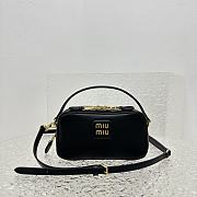 Okify Miumiu Leather Shoulder Bag Black - 6