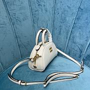 Okify Miumiu Leather Top Handle Bag White - 4
