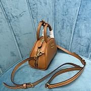 Okify Miumiu Leather Top Handle Bag Brown - 2