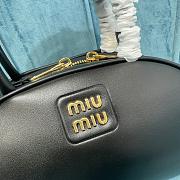 Okify Miumiu Leather Top Handle Bag Black - 3