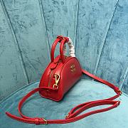 Okify Miumiu Leather Top Handle Bag Red - 4