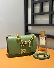 Okify Loewe Small Goya Bag in Silk Calfskin Green - 5
