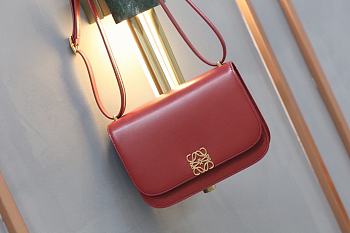 Okify Loewe Small Goya Bag in Silk Calfskin Red