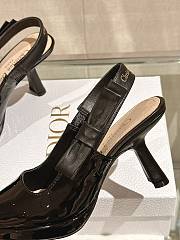 Okify Dior Sweet-D Slingback Pump Black Patent Calfskin and Shiny Calfskin - 5