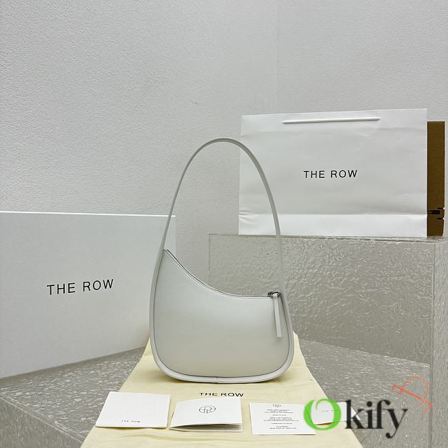 Okify The Row Half Moon Bag in Leather White - 1