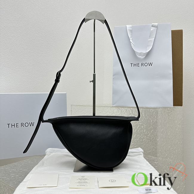Okify The Row Small Slouchy Banana Bag in Leather Black  - 1