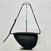 Okify The Row Small Slouchy Banana Bag in Leather Black  - 3